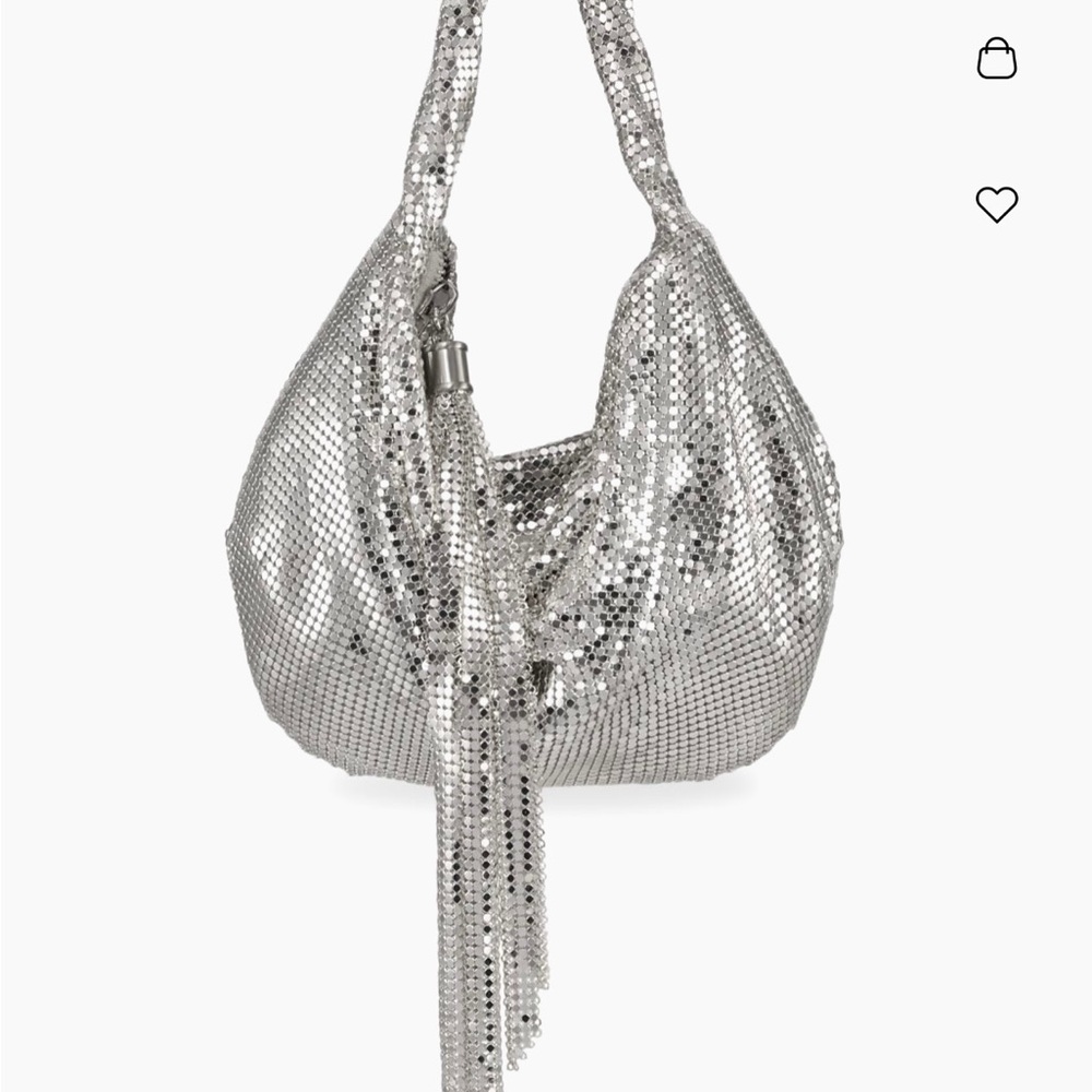 NWOT Whiting and Davis silver handbag brand new